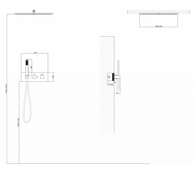 Душевая система ABBER Daheim AF8255SP скрытого монтажа без излива, термостат, сатин, Выбрать цвет: Сатин, изображение 3