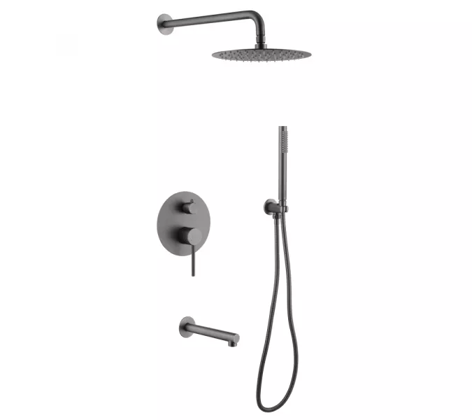 Душевая система ABBER Emotion AF8817NG скрытого монтажа с изливом, никель, Выбрать цвет: Никель