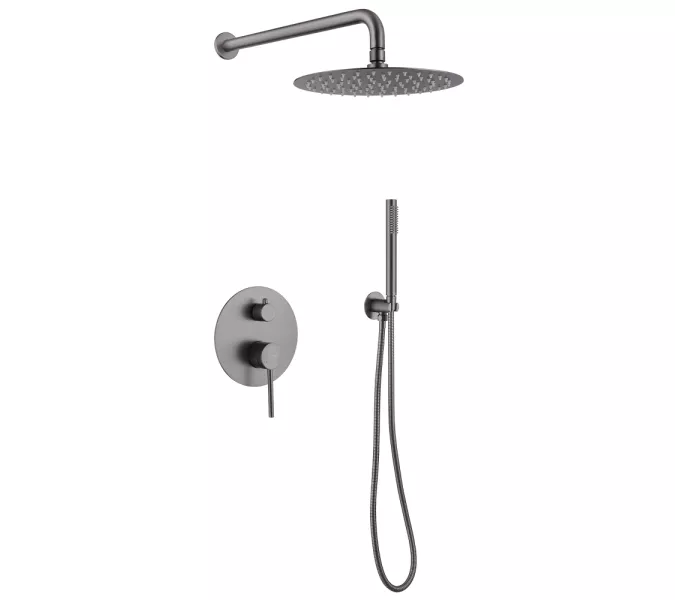 Душевая система ABBER Emotion AF8818NG скрытого монтажа без излива, никель, Выбрать цвет: Никель