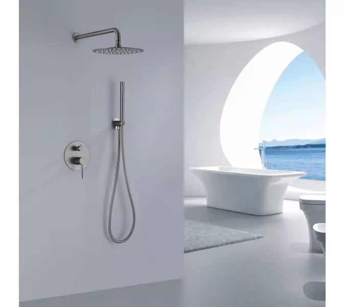 Душевая система ABBER Emotion AF8818NG скрытого монтажа без излива, никель, Выбрать цвет: Никель, изображение 2