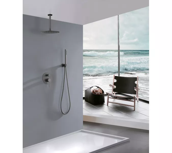 Душевая система ABBER Emotion AF8821NG скрытого монтажа без излива, никель, Выбрать цвет: Никель, изображение 2