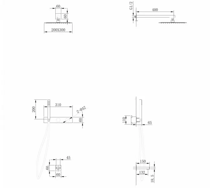 Душевая система ABBER Rund AF8717G скрытого монтажа с изливом, золотое матовое, Выбрать цвет: Золото матовое, изображение 3