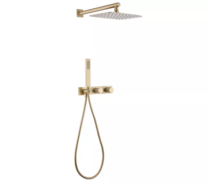 Душевая система ABBER Rund AF8718G скрытого монтажа без излива, золото матовое, Выбрать цвет: Золото матовое