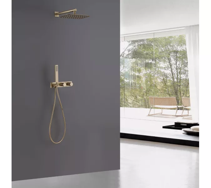 Душевая система ABBER Rund AF8718G скрытого монтажа без излива, золото матовое, Выбрать цвет: Золото матовое, изображение 2