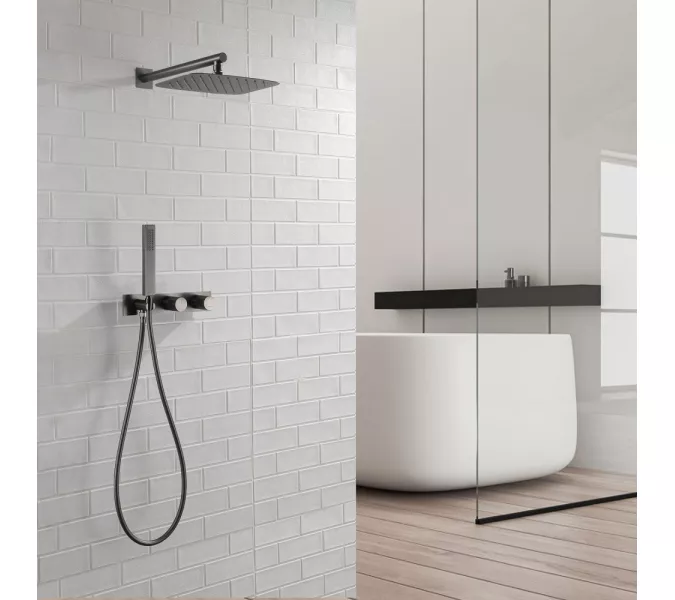 Душевая система ABBER Rund AF8718NG скрытого монтажа без излива, никель, Выбрать цвет: Никель, изображение 2