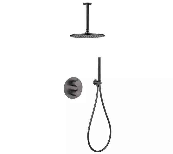 Душевая система ABBER Wasser Kreis AF8121NG скрытого монтажа без излива, никель, Выбрать цвет: Никель