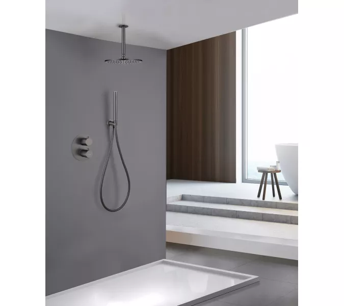 Душевая система ABBER Wasser Kreis AF8121NG скрытого монтажа без излива, никель, Выбрать цвет: Никель, изображение 2