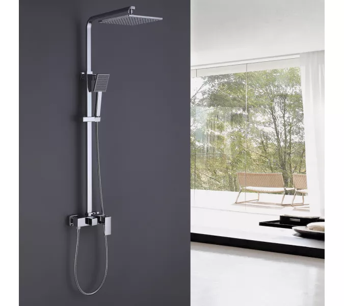 Душевая стойка ABBER Daheim AF8220L без излива, хром (в.145), Выбрать цвет: Хром, изображение 2