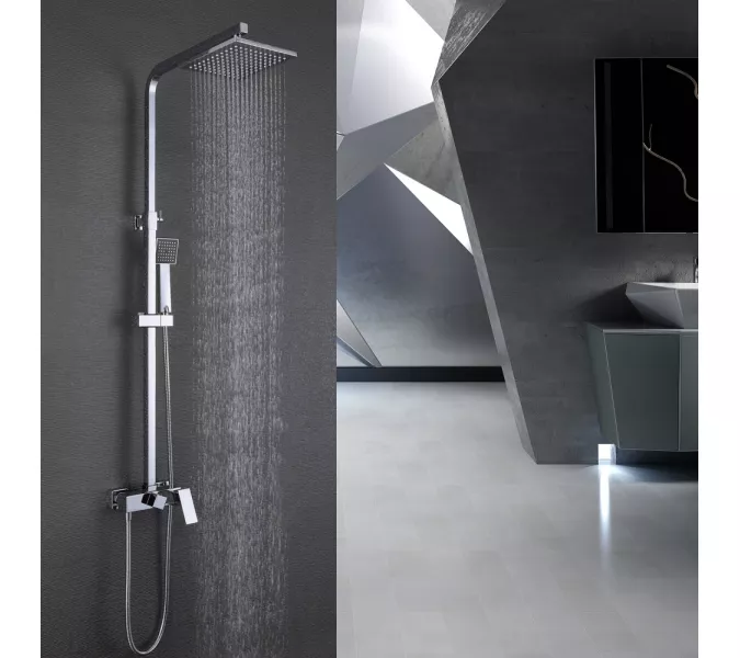 Душевая стойка ABBER Daheim AF8220L без излива, хром (в.145), Выбрать цвет: Хром, изображение 3