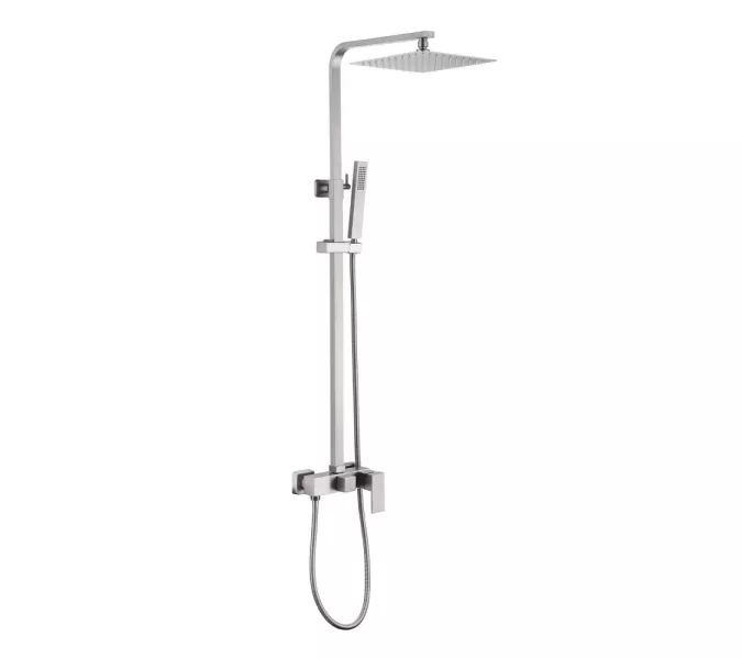 Душевая стойка ABBER Daheim AF8220SPL без излива, сатин (в.145), Выбрать цвет: Сатин