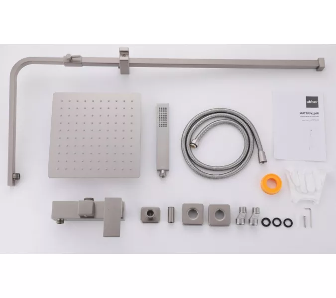 Душевая стойка ABBER Daheim AF8220SPL без излива, сатин (в.145), Выбрать цвет: Сатин, изображение 3