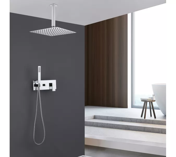 Душевая система ABBER Daheim AF8221 скрытого монтажа без излива, хром, Выбрать цвет: Хром, изображение 2