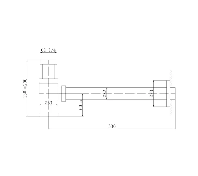 Сифон для раковины ABBER AF0030NG, никель, Выбрать цвет: Никель, изображение 2