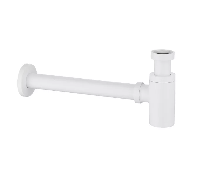 Сифон для раковины ABBER AF0030W белый матовый, Выбрать цвет: Белый матовый