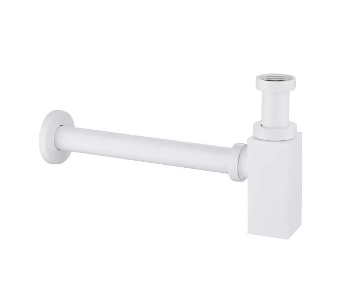 Сифон для раковины ABBER AF0031W белый матовый, Выбрать цвет: Белый матовый