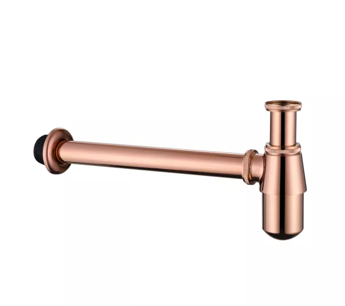 Сифон для раковины ABBER AF0032RG розовое золото, Выбрать цвет: Розовое золото