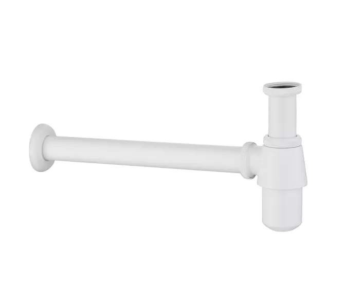 Сифон для раковины ABBER AF0032W белый матовый, Выбрать цвет: Белый матовый