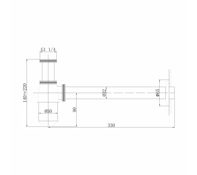 Сифон для раковины ABBER AF0032W белый матовый, Выбрать цвет: Белый матовый, изображение 2