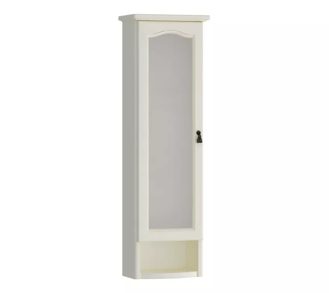 Шкаф Opadiris Риспекто подвесной, одностворчатый,  слоновая кость, левый/правый, с матовым стеклом, Выбрать цвет: Слоновая кость, Ориентация: левая
