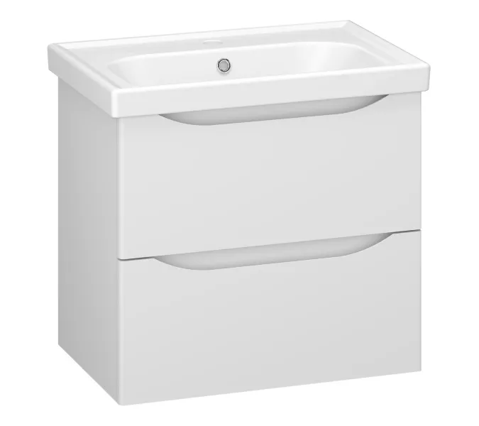 Тумба подвесная с раковиной Opadiris Элеганс , цвет белый матовый, Выбрать размер: 60