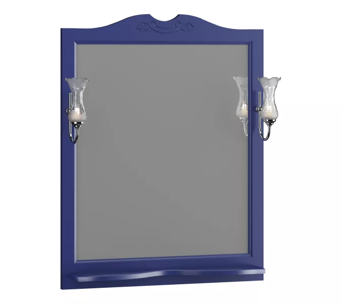 Зеркало Opadiris Валери, цвет сапфир, с выключателем, Выбрать цвет: Сапфир, Выбрать размер: 85