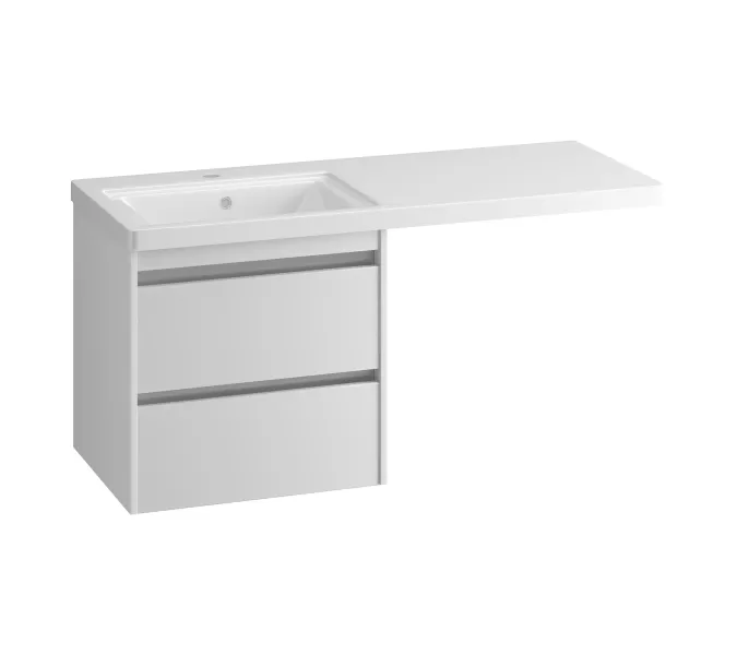 Тумба Opadiris Фреш 56, цвет белый/белый, (под умывальник Эстет Даллас 120 левая/правая)