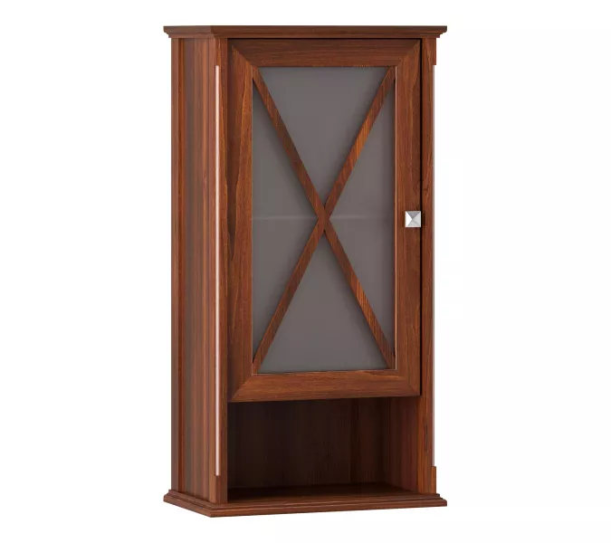 Шкаф Opadiris Палермо 46 подвесной, одностворчатый, цвет светлый орех, правый/левый, Выбрать цвет: Светлый орех, Ориентация: левая