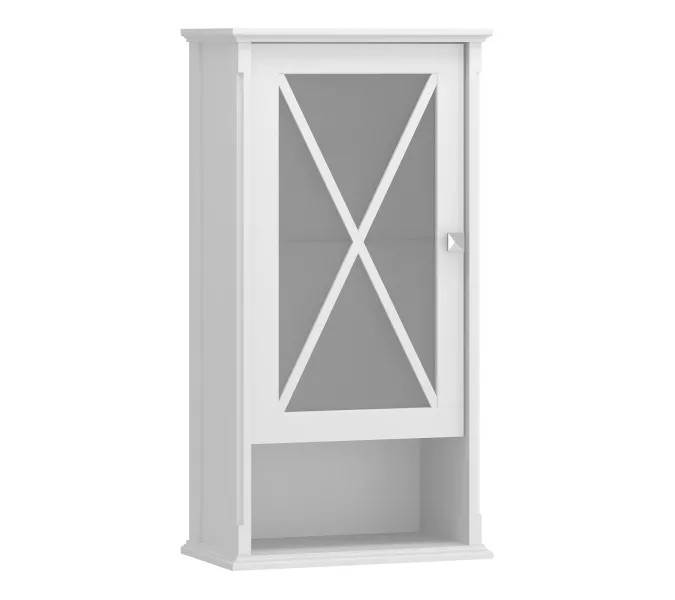 Шкаф Opadiris Палермо 46 подвесной, одностворчатый, цвет белый матовый, левый/правый, Выбрать цвет: Белый матовый, Ориентация: левая