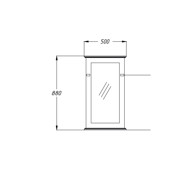 Зеркало OPADIRIS  Палермо Светлый орех, Выбрать цвет: Светлый орех, Выбрать размер: 50, изображение 4