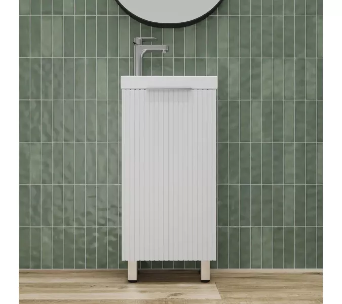 Тумба напольная/унив "СОЛО" с раковиной  (Como 40) Белый Софт, Выбрать цвет: Белый софт