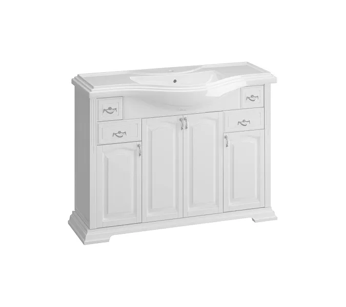 Тумба напольная с раковиной Opadiris Риспекто , цвет белый матовый, Выбрать цвет: Белый матовый, Выбрать размер: 120