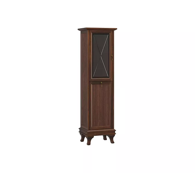 Пенал левый/правый с бельевой корзиной OPADIRIS Борджи светлый орех, Выбрать цвет: Светлый орех, Ориентация: Левая