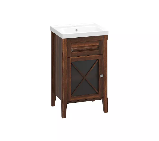 Тумба с раковиной OPADIRIS Палермо  светлый орех, Выбрать цвет: Светлый орех, Выбрать размер: 50