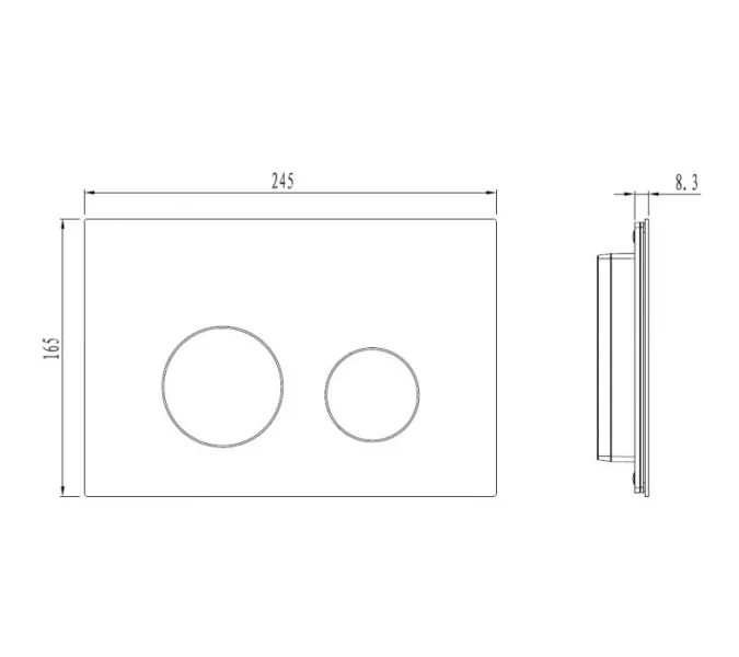 Клавиша слива ESBANO MTP-21ST Satin metal  Покрытие ПРОТИВ отпечатков пальцев!, изображение 2