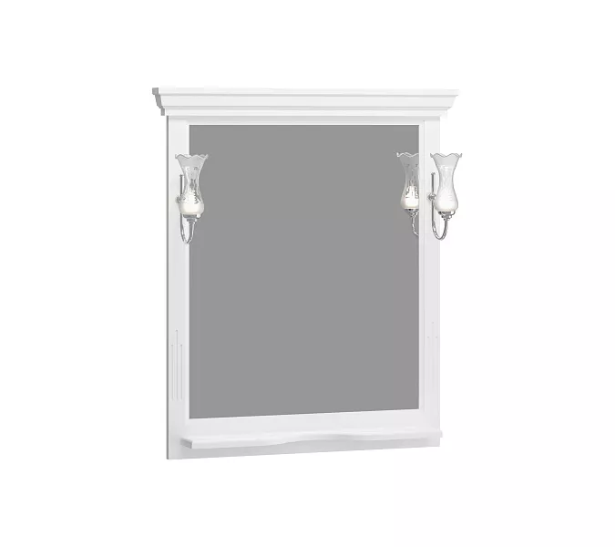 Зеркало OPADIRIS Риспекто белый, с выключателем, Выбрать цвет: Белый, Выбрать размер: 85