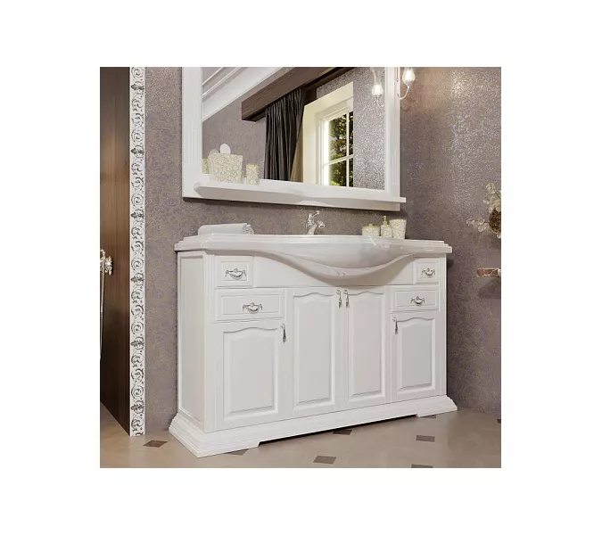 Тумба напольная с раковиной Opadiris Риспекто , цвет белый матовый, Выбрать цвет: Белый матовый, Выбрать размер: 120, изображение 2