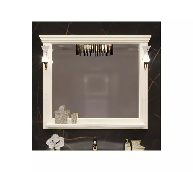 Зеркало OPADIRIS Риспекто  слоновая кость, с выключателем, Выбрать цвет: Слоновая кость, Выбрать размер: 100, изображение 3
