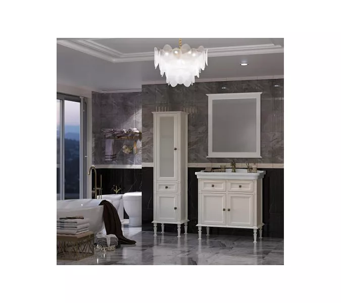 Пенал напольный левый/правый Opadiris Кантара 46 Слоновая кость, Выбрать цвет: Слоновая кость, Ориентация: левая, изображение 4