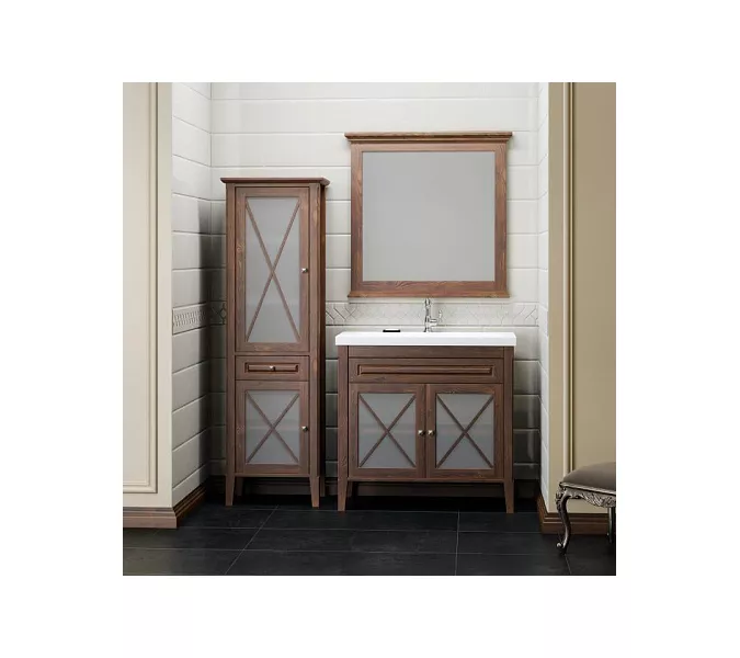 Пенал напольный OPADIRIS Палермо левый/правый,  светлый орех, Выбрать цвет: Светлый орех, Ориентация: Левая, изображение 7