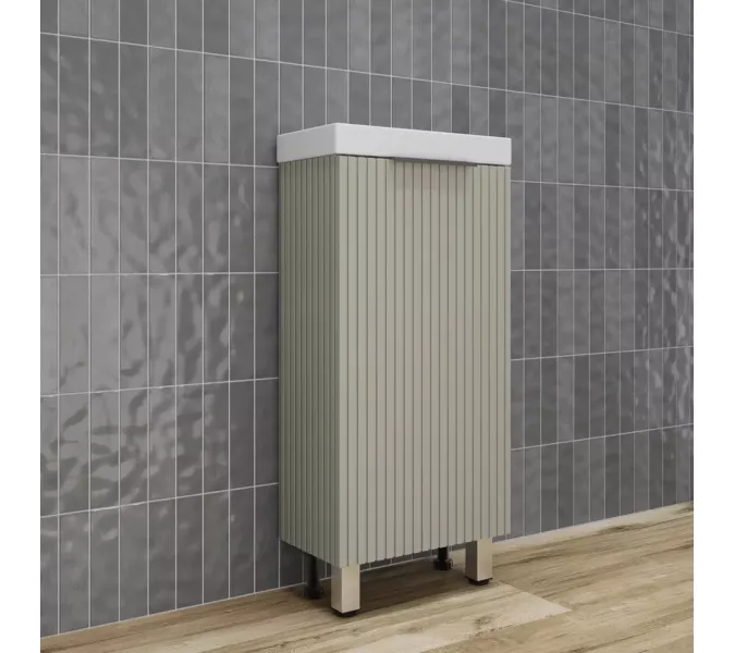 Тумба напольная/унив  "СОЛО" с раковиной  (Como 40) Санд серая галька, Выбрать цвет: Санд серая галька, изображение 2