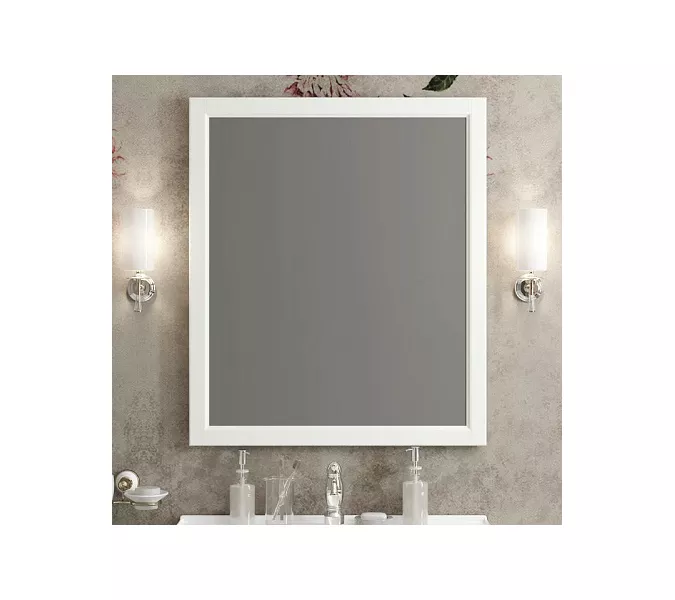 Зеркало OPADIRIS Омега  слон.кость, Выбрать цвет: Слоновая кость, Выбрать размер: 75, изображение 2