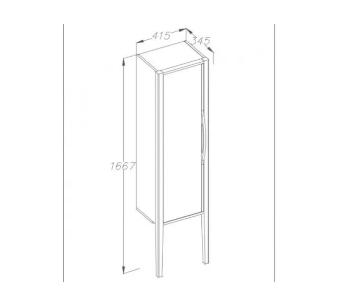Шкаф-пенал Smile Риголетто 40 на декоративных ножках, изображение 3