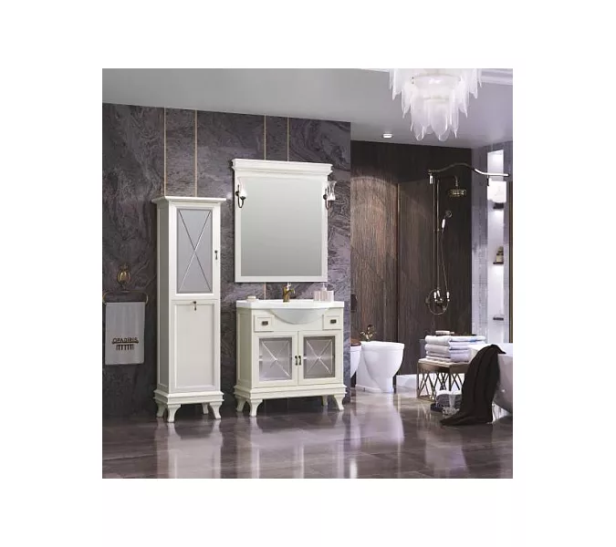 Зеркало со светильниками OPADIRIS Борджи слоновая кость, Выбрать цвет: Слоновая кость, изображение 3