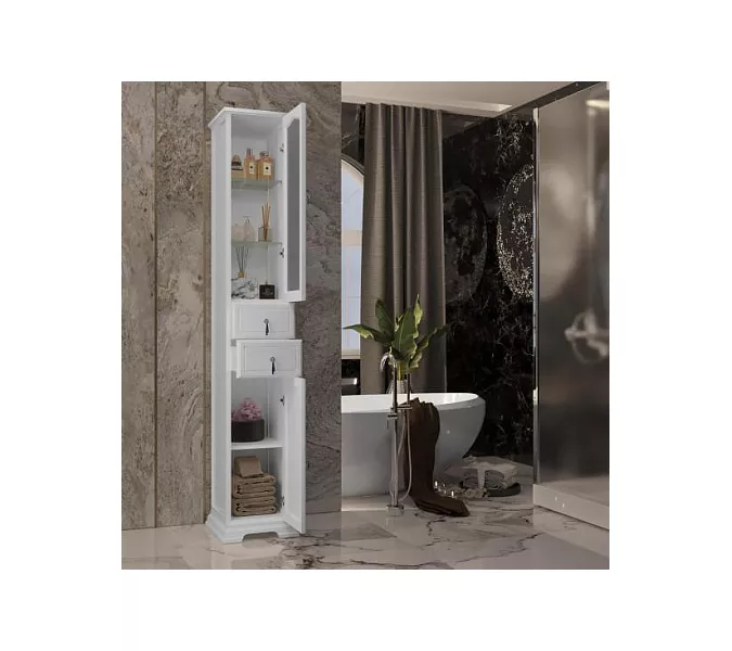 Пенал OPADIRIS Риспекто-30 левый/правый белый, Выбрать цвет: Белый, Ориентация: Правая, изображение 3