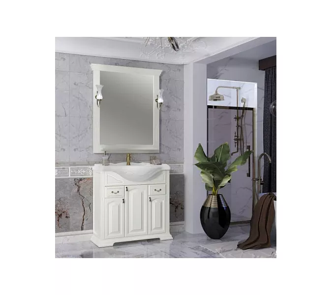 Зеркало OPADIRIS Риспекто  слоновая кость, с выключателем, Выбрать цвет: Слоновая кость, Выбрать размер: 85, изображение 4