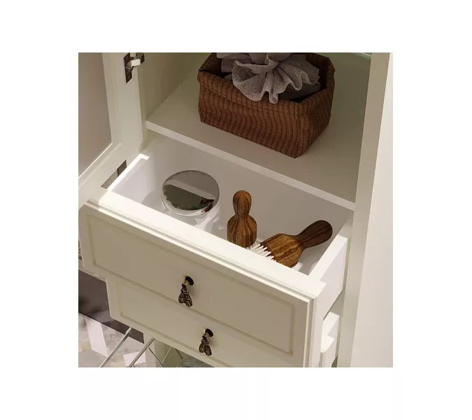 Пенал OPADIRIS Риспекто-40 левый/правый С БЕЛЬЕВОЙ КОРЗИНОЙ, слоновая кость, Выбрать цвет: Слоновая кость, Ориентация: Правая, изображение 4