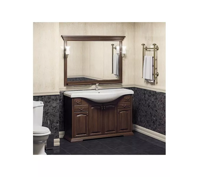 Зеркало OPADIRIS Риспекто орех антикварный, с выключателем, Выбрать цвет: Орех антикварный, Выбрать размер: 120, изображение 6