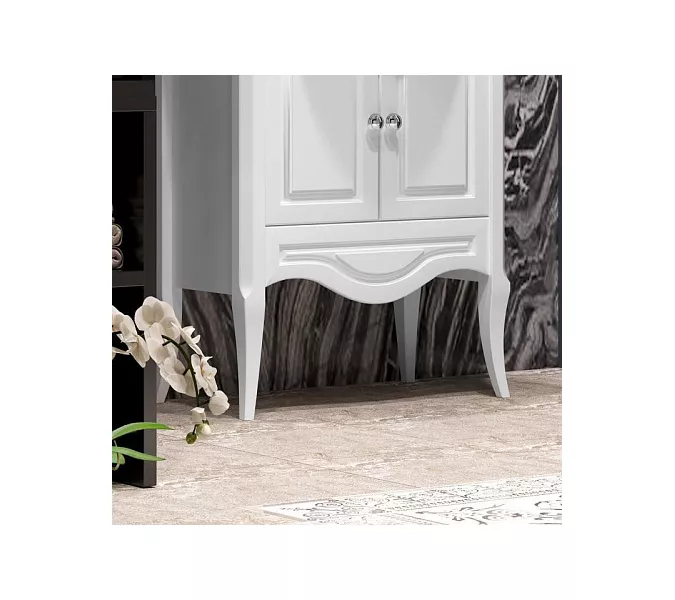 Тумба с раковиной для ванной комнаты OPADIRIS Брунелла- 65 Белый матовый, Выбрать размер: 65, Выбрать цвет: Белый, изображение 6