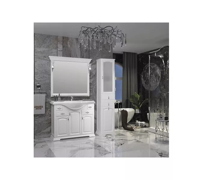 Тумба напольная с раковиной Opadiris Риспекто , цвет белый матовый, Выбрать цвет: Белый матовый, Выбрать размер: 105, изображение 8