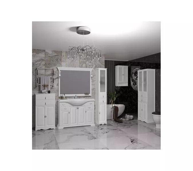 Тумба напольная с раковиной Opadiris Риспекто , цвет белый матовый, Выбрать цвет: Белый матовый, Выбрать размер: 120, изображение 6